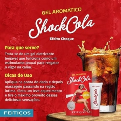 Feitiços Aromáticos - Shock Cola Gel Beijável Com Efeito Eletrizante