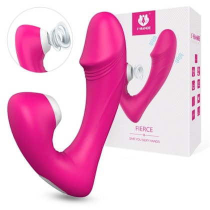 Fierce - Vibrador Ponto G e Sugador de Clítoris com 9 Funções em Cada