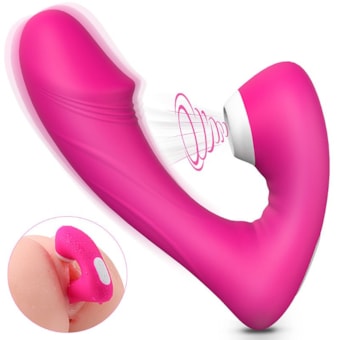 Fierce - Vibrador Ponto G e Sugador de Clítoris com 9 Funções em Cada | Rosa