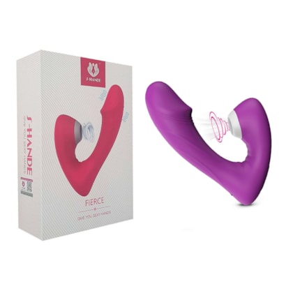 Fierce - Vibrador Ponto G e Sugador de Clítoris com 9 Funções em Cada | Roxo