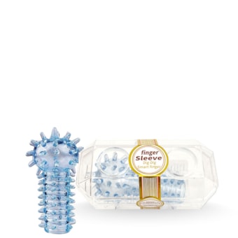 Finger Sleeve - Dedeira Azul com Saliências Massageadoras