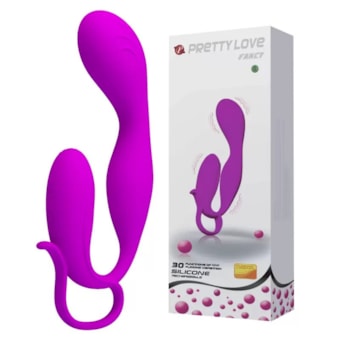 Flowery - Strap On Sem Cinta, Com 3 Motores e 30 Vibrações Simultâneas