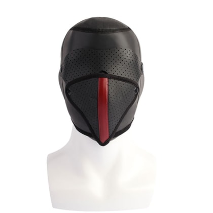 Full-Face Bondage Hood - Capuz com Privação Visual, Possui Venda e Máscara de Boca Removíveis