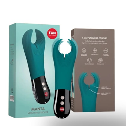 Fun Factory Manta - Masturbador Masculino ou Casal Com 6 Modos de Vibração e 6 Velocidades à Prova D'água e Submersível