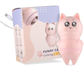 Funny Cat - Vibrador Língua Com 10 Funções de Lambida