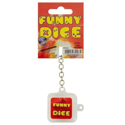 Funny Dice Fosforescente - Dado Unitário Com Chaveiro Posições Divertidas Hétero