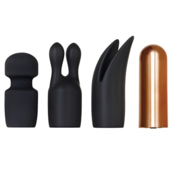 Glam Squad - Vibrador Cápsula Bullet Com 3 Capinhas, 7 Funções de Vibração à Prova D'água e Submersível