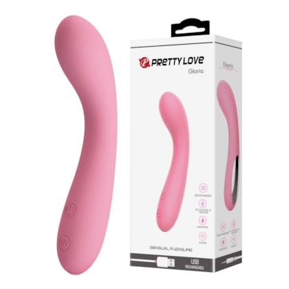 Glória - Vibrador Ponto G Inteiro em Soft Touch Com 30 Modos de Vibração