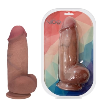 Good Vibe Toys - Pênis em Cyberskin Grosso com Ventosa, Possui Veias Saltadas e Glande Saliente | 20,5 x 6cm