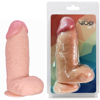 Good Vibe Toys - Pênis Realístico Grosso com Ventosa, Possui Veias Saltadas e Glande Saliente | 27 x 8cm