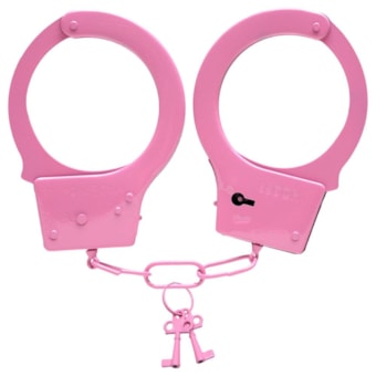 Hand Cuffs - Algema de Metal Rosa