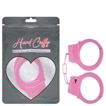 Hand Cuffs - Algema de Metal Rosa