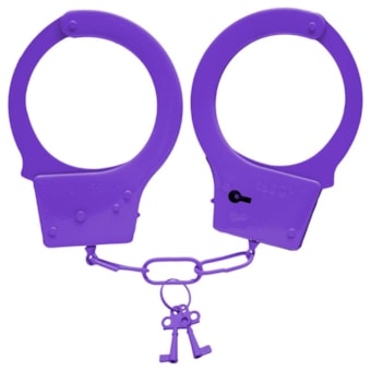 Hand Cuffs - Algema de Metal Roxa