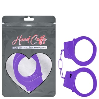 Hand Cuffs - Algema de Metal Roxa