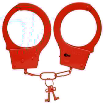 Hand Cuffs - Algema de Metal Vermelha