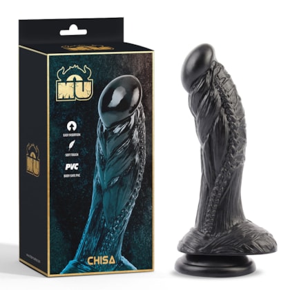 Horny Hunter - Prótese Alien Com Relevos Salientes, Escroto e Ventosa | 19cm