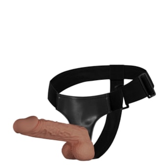 Hot Kiss - Cinta Peniana Com Pênis Realístico em Cyberskin Com Vértebra | 17 x 3,5cm