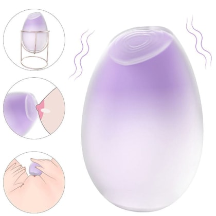 Ice Egg - Vibrador De Clítoris, Mamilos e Orelhas Com 8 Modos De Vibração a Prova D'água