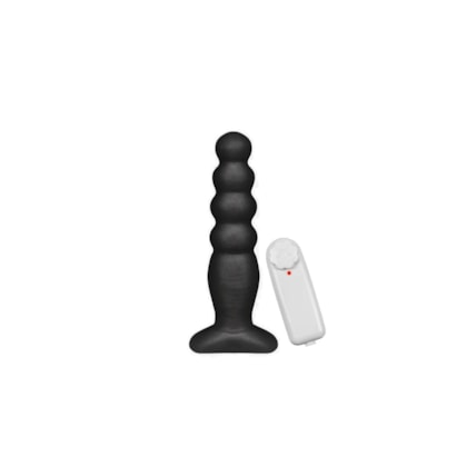 Impact - Plug Anal Boleado Com Vibro 12 x 3cm | Preto