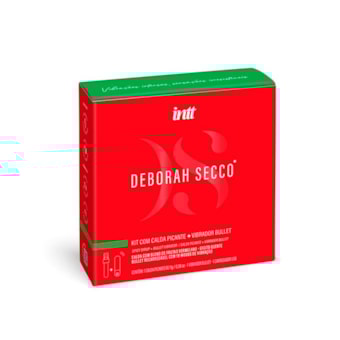 INTT & Deborah Secco - Kit Com Calda Picante Sabor Frutas Vernelhas e Vibrador Bullet Com 10 Modos de Vibração