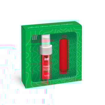 INTT & Deborah Secco - Kit Com Calda Picante Sabor Frutas Vernelhas e Vibrador Bullet Com 10 Modos de Vibração