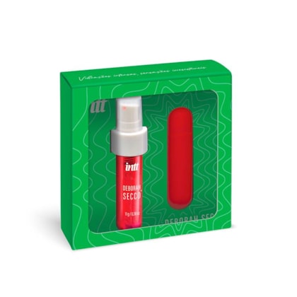 INTT & Deborah Secco - Kit Com Calda Picante Sabor Frutas Vernelhas e Vibrador Bullet Com 10 Modos de Vibração