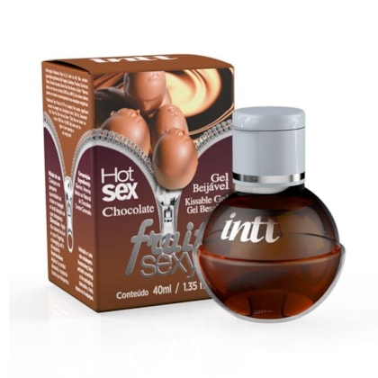 Intt Fruit Sexy - Gel Beijável Corporal Que Esquenta | Sabor: Chocolate ao Leite