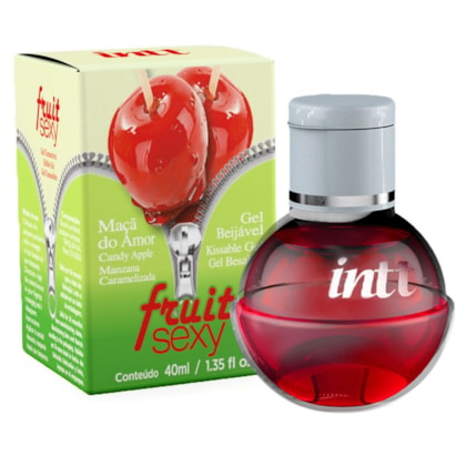 Intt Fruit Sexy - Gel Beijável Corporal Que Esquenta | Sabor: Maçã do Amor