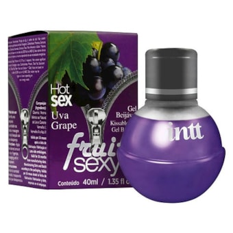 Intt Fruit Sexy - Gel Beijável Corporal Que Esquenta | Sabor: Uva