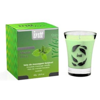 Intt - Vela Aromática Beijável Para Massagem | Sabor: Menta