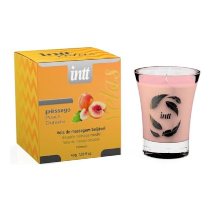 Intt - Vela para Massagem Beijável | Sabor: Pêssego