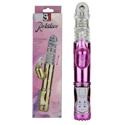 Jack Rabbit - Vibrador Rotativo Coelhinho Com 36 Níveis de Vibrações, 8 Rotações e 8 Funções de Vai e Vem
