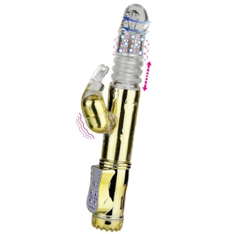 Jack Rabbit - Vibrador Rotativo Coelhinho Com 36 Níveis de Vibrações, 8 Rotações e 8 Funções de Vai e Vem