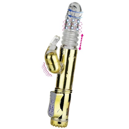 Jack Rabbit - Vibrador Rotativo Coelhinho Com 36 Níveis de Vibrações, 8 Rotações e 8 Funções de Vai e Vem