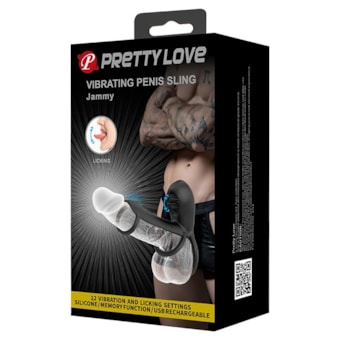 Jammy – Anel Peniano Duplo com 12 Modos de Vibração e 12 Modos de Estimulação de Clitóris