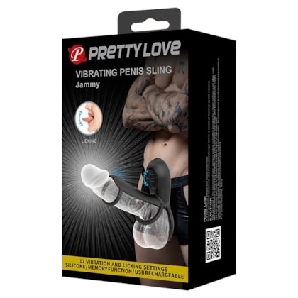 Jammy – Anel Peniano Duplo com 12 Modos de Vibração e 12 Modos de Estimulação de Clitóris