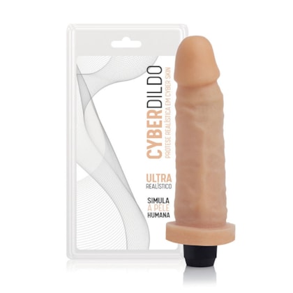 Jovem - Pênis em Cyberskin Com Veias Salientes E Vibrador | 16 x 4,5 cm