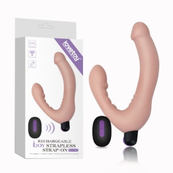 Joy Strapless Strap-On - Strap On Tipo Strapless Penetrador Sem Cinta Com 7 Vibrações, 3 Velocidades e Controle Sem Fio
