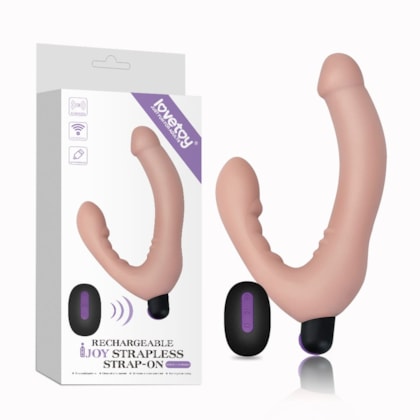 Joy Strapless Strap-On - Strap On Tipo Strapless Penetrador Sem Cinta Com 7 Vibrações, 3 Velocidades e Controle Sem Fio