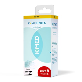 K-Misinha Invisííível - Preservativo K-Med Extra Fino | 8 Unidades