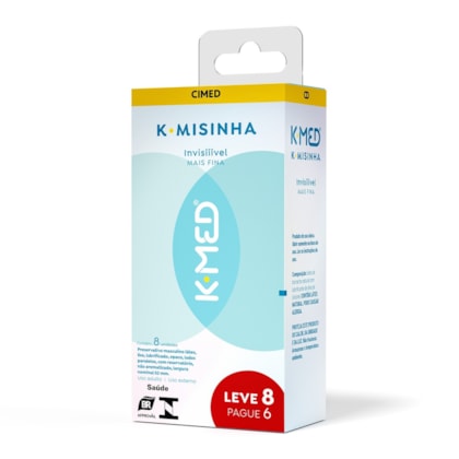 K-Misinha Invisííível - Preservativo K-Med Extra Fino | 8 Unidades