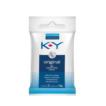 K-y | Gel Lubrificante Íntimo a Base de Água com 3 Sachês de 5 Gramas
