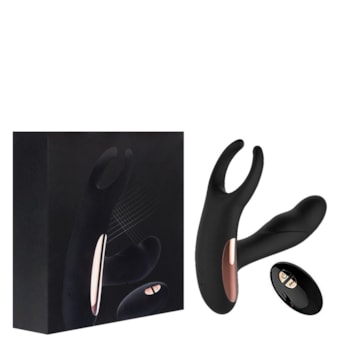 Katrina -  Estimulador de Próstata e Anel Escrotal Com 7 Funções de Vibração e Aquecimento