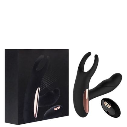 Katrina -  Estimulador de Próstata e Anel Escrotal Com 7 Funções de Vibração e Aquecimento