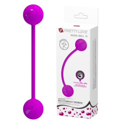 Kegel Ball III - Alça com Pesos Nas Extremidades Para Pompoarismo em Soft Touch