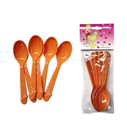Kit de 6 Colheres Com Cabo Formato de Pênis
