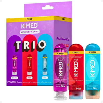 Kit K-med Trio | Hot + Ice + 2x1 - Tripla Sensação - 50g Cada
