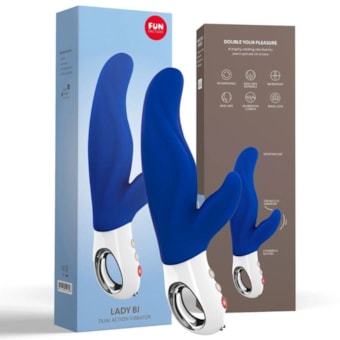 Lady Bi - Vibrador Rabbit de 2 Motores Com 6 Funções e 6 Velocidades em Cada à Prova D'água e Submersível