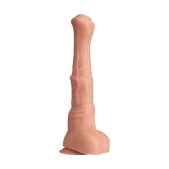 Lance's Cock - Pênis Gigante de Cavalo Com Ventosa Bege -  40 x 8cm