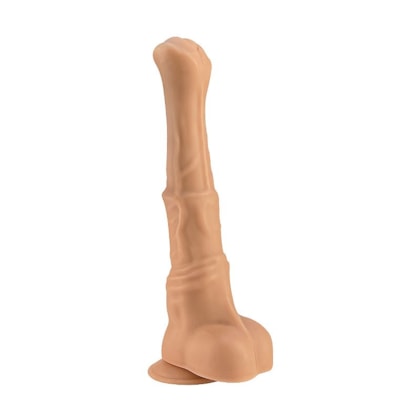 Lance's Cock - Pênis Gigante de Cavalo Com Ventosa Marrom -  40 x 8cm